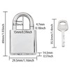 ZZLZX 2PCS Stainless Steel Pass Through Lock with 2 Keys