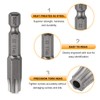 sourcing map 3pcs TT45 Security Torx Head Screwdriver Bit 2"