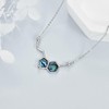 LUHE Abalone Necklace Sterling Silver Serotonin Necklace Graduation Gifts Abalone
