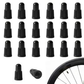 YPYMOD 20 Pcs Bicycle Presta Valve Caps, Tyre Valve Caps Presta Valve Caps, Dust Caps for Bikes Bicycle Tire Valve Cap Dust Covers for Mountain Bike Road Racing Bicycle(Black)