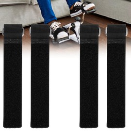 6pcs Fitness Elliptical Pedal Straps, 19.68x1.49in Adjustable Ellipse Leg Exerciser Machine Pedal Strap for Under Desk Ellipse Foot Leg Peddler Exerciser Fitness Indoor Home Sports Accessories