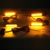 Justech 4x6LEDs Strobe Lights Amber Hazard Warning Beacon Lights Emergency