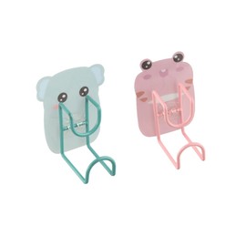 GUEDKIKL 2Pcs Stainless Steel Wash Basin Hook, Self Adhesive Storage Rack Holder for Bathroom Kitchen Hanging Washbasin, Bath Brush, Bath Towel, Towel