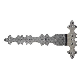 KOMBI 4 Pieces Hinges Wrought Iron 124 x 68 mm Horizontal Decorative Furniture Fixing Vintage Antique Rustic Chest