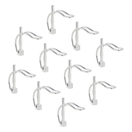 MIGUBIGU Folding Splint D Shape 6 x 45 mm Pipe Folding Pins with Snap Fastener Pipe Folding Pin Carbon Steel Galvanised Pack of 10