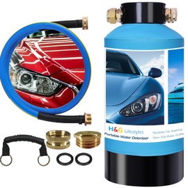 H&G lifestyles Portable Water Deionizer for Car Washing Spotless Water System Spot-Free Deionized Water Splash Spotless for Vehicles Motorcycles Boats Solar Washing