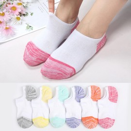 No Show Socks Womens Low Cut Ankle Socks for Sneakers Footies Athletic Anti-slip Invisible Liner Socks 6 Pairs White