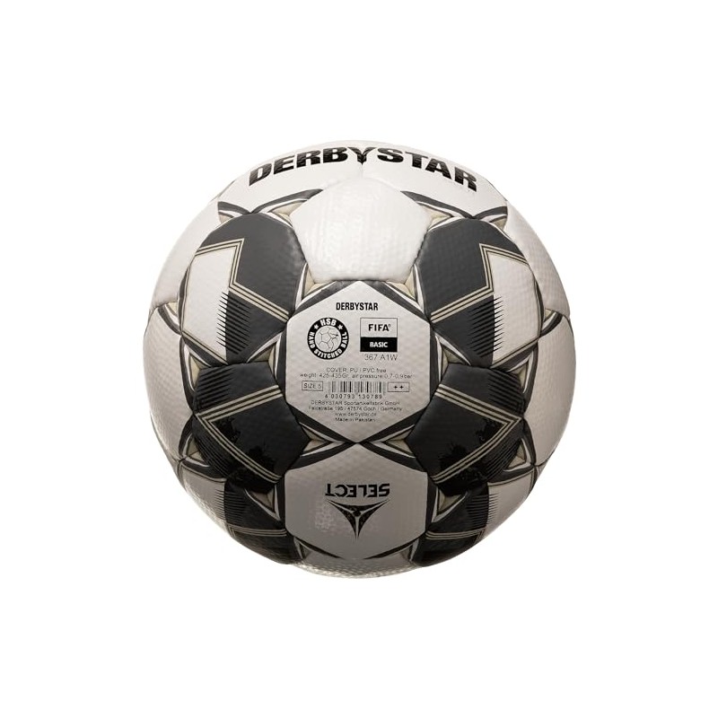 Derbystar Apus TT v23 Football White/Black Size 5