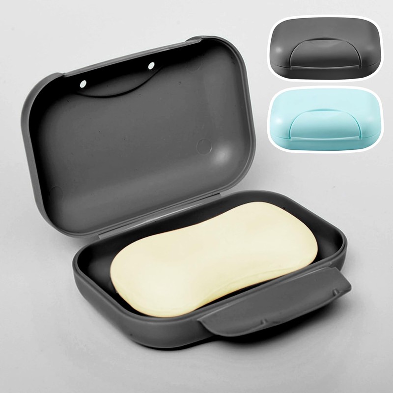 2 Pieces Soap Dish With Lock, Creative Soap Dish, Portable