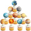 Blumomon Pack of 30 Galactic Planet Cupcake Toppers, Astronomy Party