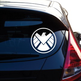 Yoonek Graphics Agents of Shield Decal Sticker for Car Window, Laptop, Motorcycle, Walls, Mirror and More. # 514 (4", White)