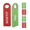 Relaxdays Set of 10 Toilet Sign for Hanging, Double-Sided, Bathroom