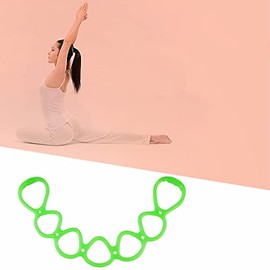 Banda elástica de 7 anillos para ejercicio de resistencia y estiramiento para entrenamiento en casa, entrenamiento central, terapia física (verde)