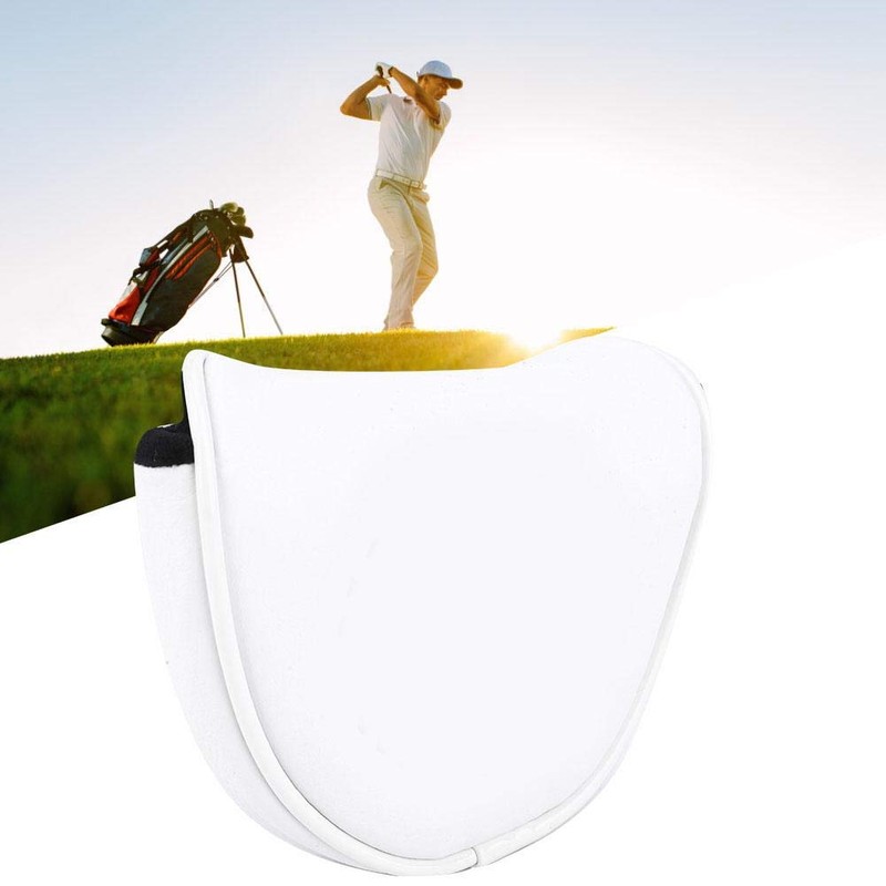 Golf Putter Head Cover Leather Half Mallet Golf Small Headcover