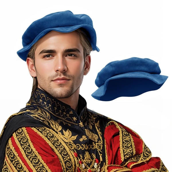 PROCOS Renaissance Tudor Flat Beret Hats for Women French Beret