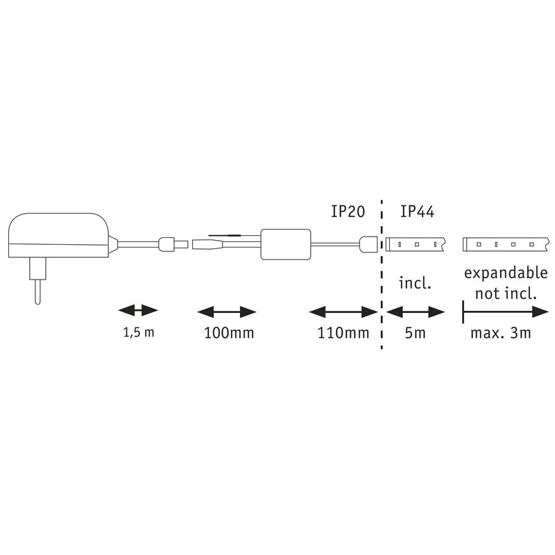 Paulmann 78870 LED Stripe MaxLED 250 Basic Set Smart Home