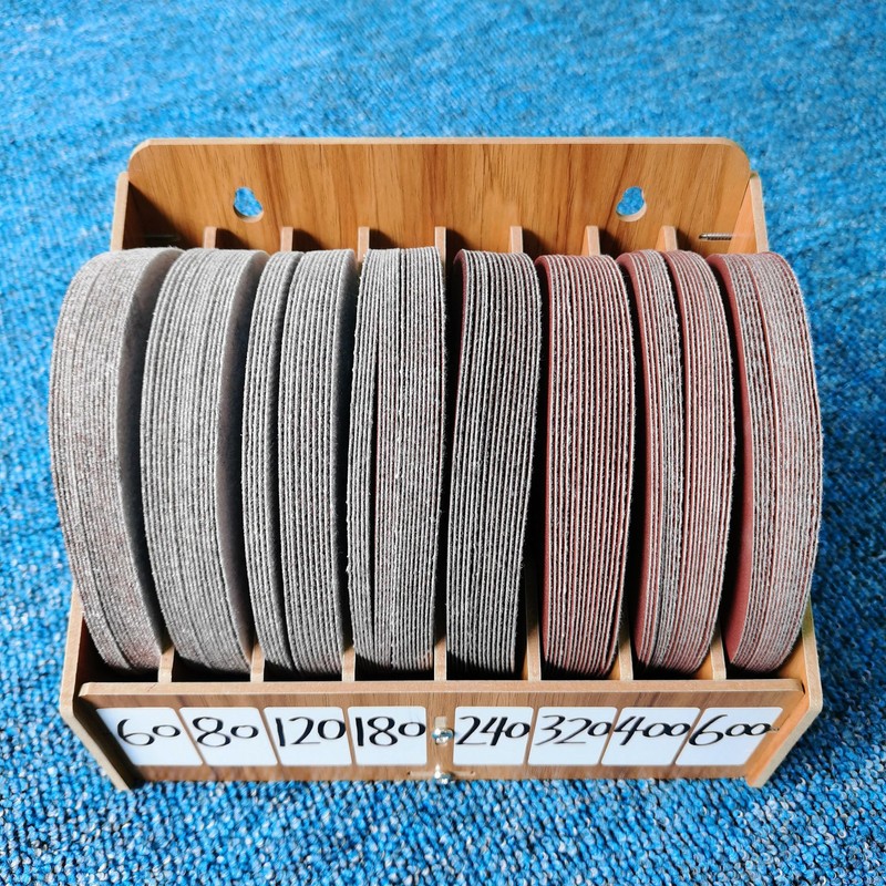 ZYRELYNX 8-Tier Upgraded 6 Inch Sandpaper Organizer, Sandpaper Storage Holder