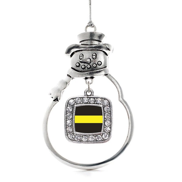 Inspired Silver - Thin Gold Line Dispatcher Support Charm Ornament