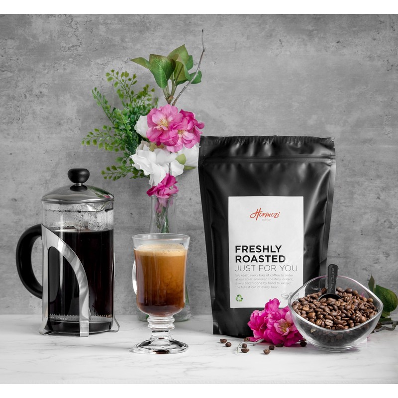 Freshly Roasted Hormozi Coffee - Almond Amaretto Flavoured Decaf Coffee
