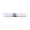 Hoffmaster 119956 Silver Metallic Cater Wrap Pre-rolled Linen-Like Napkin with
