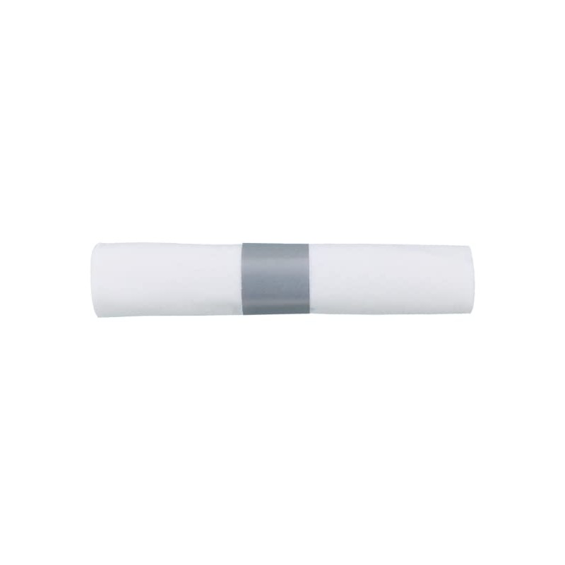 Hoffmaster 119956 Silver Metallic Cater Wrap Pre-rolled Linen-Like Napkin with