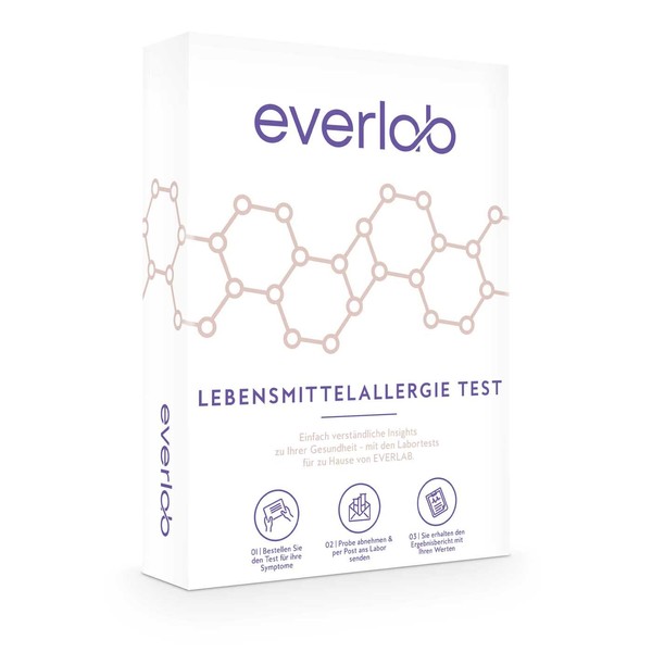 EVERLAB Food Allergy Test - IgE Test for 26 Different Foods, Detailed Evaluation, Self-Test for Home
