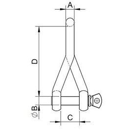 MarineNow 316 Stainless Steel Twist Shackle Marine Grade Choose Size and Pack Quantity (06 mm (1/4"), 05-Pack)