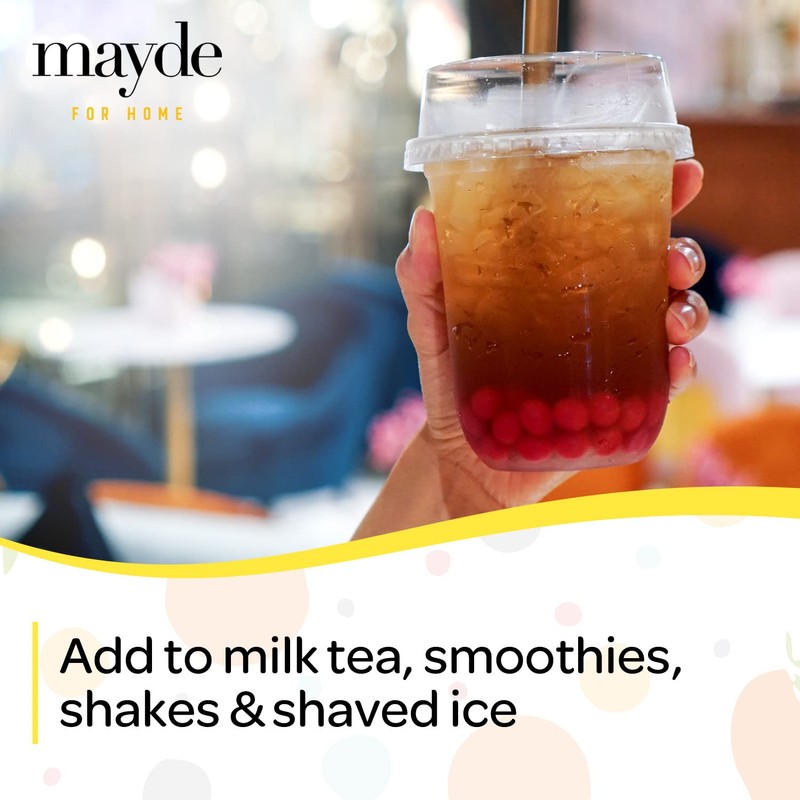 Mayde Popping Boba Pearls for Drinks, Desserts, & Breakfast Bowls