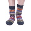 Pachamama Women 100% Wool Bed Sofa Socks Handknitted Fairisle Stripe