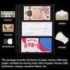 150 Pockets Archival Banknote Pages – 50 Sheets Acid-Free Currency