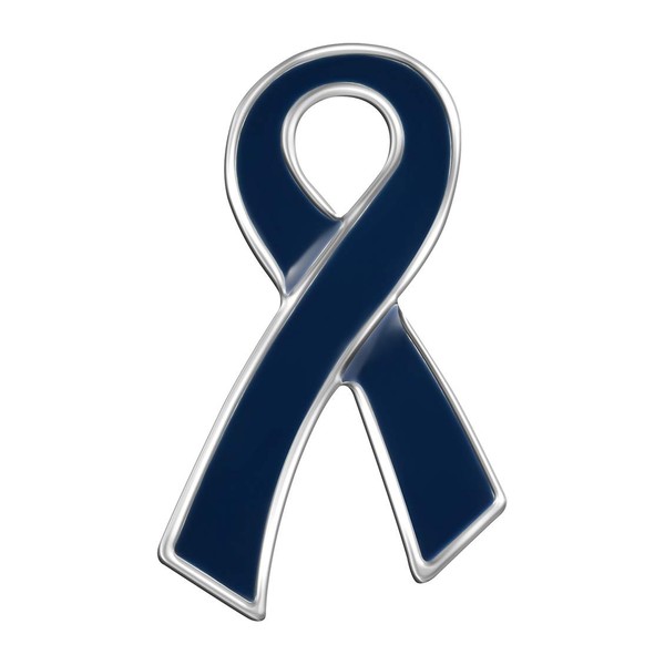 Recaudación de fondos para una causa | Pin de cinta sobre el cáncer de colon – Pines de concienciación sobre el cáncer de colon en una bolsa Azul