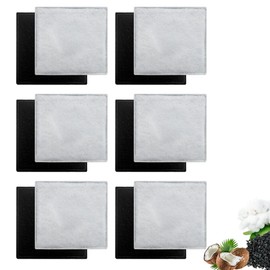 TOGGATH 12 Pack Cat Water Fountain Replacement Charcoal Filters Square Compatible with Petsafe Premier Pet Fountain Filters 2.5 Inches, Aqua Cube Pet Fountain Filters Catit Mini Flower Pet Fountain