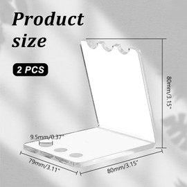 PH PandaHall 2pcs Acrylic Pen Slot Rack, 3 Slot Clear Slant Back Pen Display Rack Makeup Brush Holder Organizer Transparent Pencil Holder Paint Brush Drying Rack for Home School Office Store