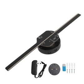 3D Hologram Fan 32mm 2 Blades 2000 X 224 224 Beads APP Control LED Projection Fan for Holiday Event Display 100‑240V EU Plug