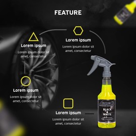LANE'S Black and White Tire Cleaner- Tire Cleaner, Cleaning Tire Spray, Strong Tire Cleaner - Formulated Cleaning Strength, Restores Rubber to Black, Fast Acting Tire Cleaner- 32 OZ