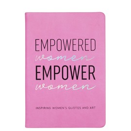 Eccolo Notebook Journal for Women, Writing Journal, Guided Journal with Empowering Quotes and Art by Women, Flexi Cover, Lay Flat Design, Lined Journal, 256 Pages (Pink, 6x8 inches)