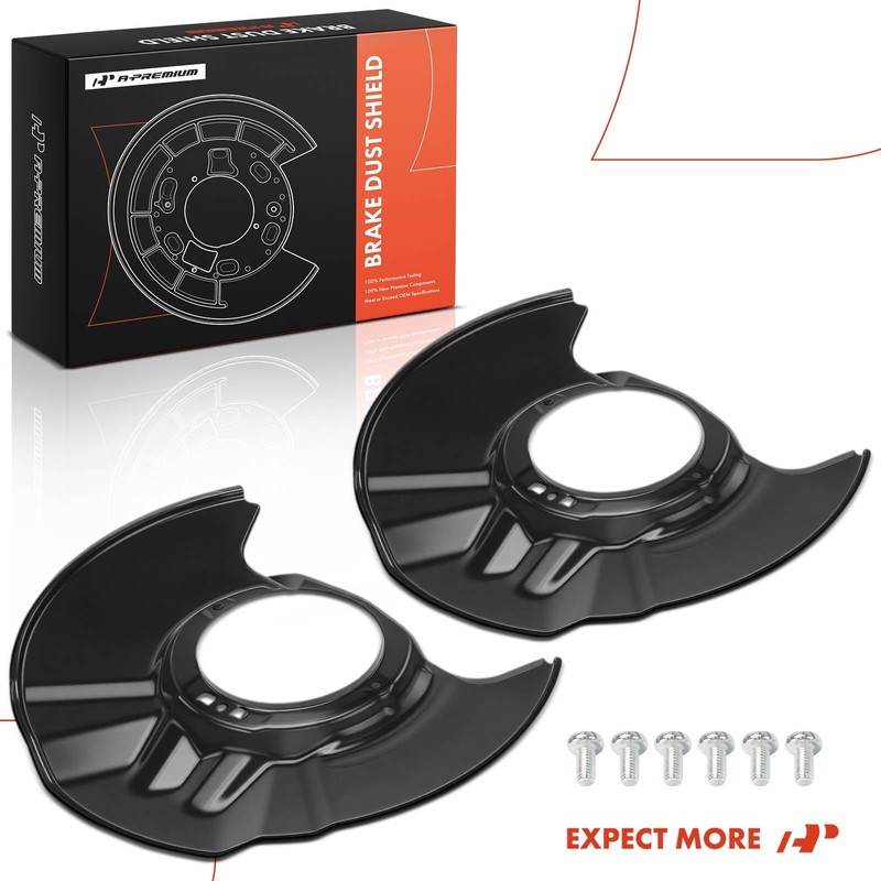 A-Premium Front Driver and Passenger Side Brake Dust Shield Compatible