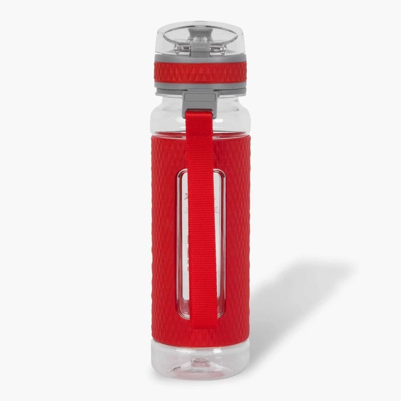RB Leipzig Water Bottle - Arrow - Transparent/Red 0.6 L