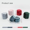 WisePoint Velvet Ring Box, Hexagon Wedding Ring Box Storage Ring