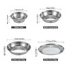 8pcs Stainless Steel Plates and Bowls Set Camping Dinner Dish