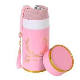 Zofocy Muslim Prayer Rug and Prayer Beads with Elegant Design Cylinder Gift Box, Islamic Eid Ramadan Gifts Set, Carnal Salah Mat, Lightweight Janamaz