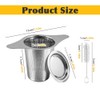 Meirivrn 2Pcs Stainless Steel Tea Infuser with Lid, Reusable Loose