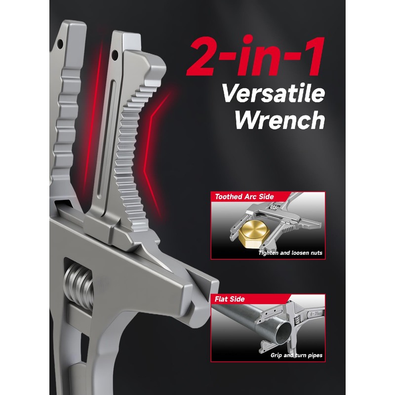 6 Pcs Multifunctional Sink Wrench & Basin Wrench Set, Plumbing