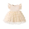 TENTIDE Baby Girl Butterfly Dress Tulle Dress Summer Ruffle Sleeveless