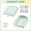 WXOIEOD 4 Pack Sandwich Containers for Kids Lunch Boxes, Reusable