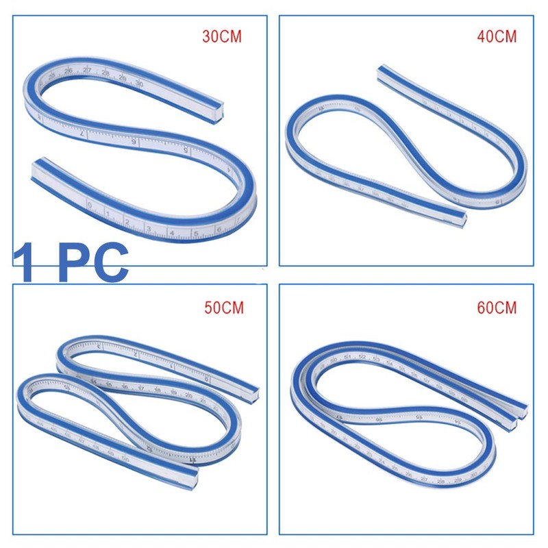Flexible Measuring Ruler, Double Sided Flexible Vinyl Curve Ruler for