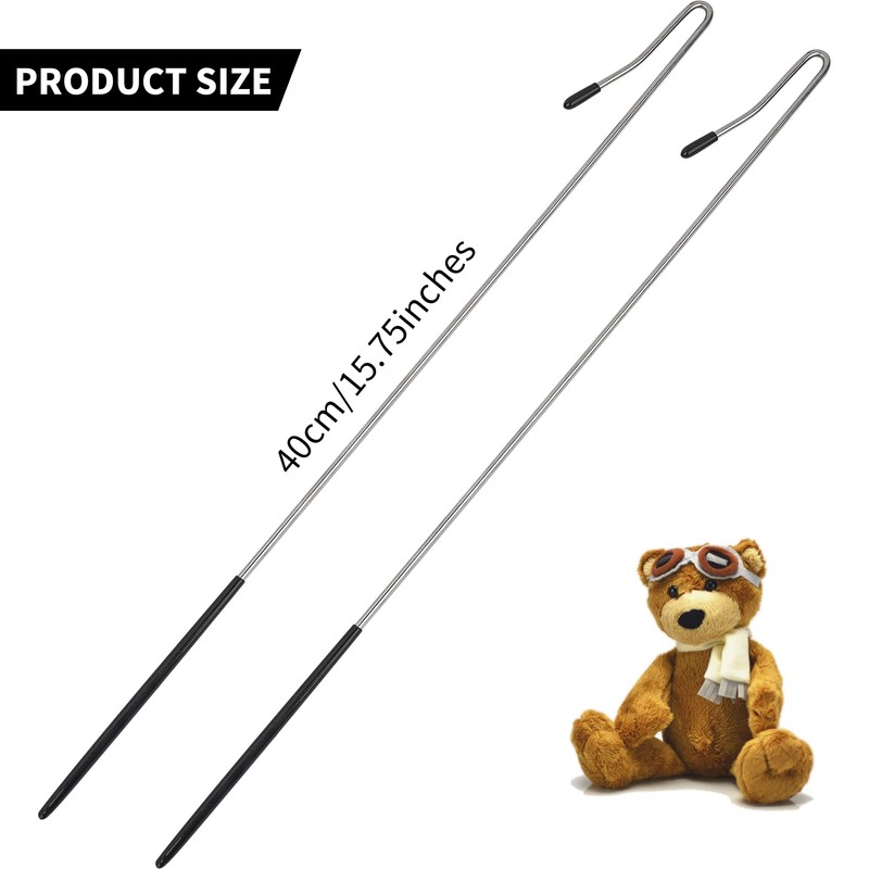 Amviner 16 Inches Puppets Arm Control 2pcs, Metal Rod Puppet