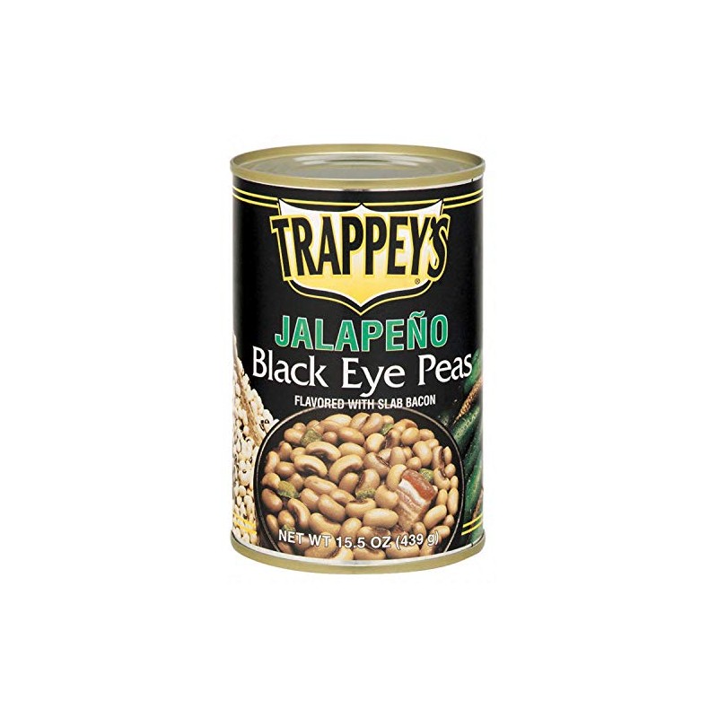 Trappeys Jalapeno Black Eye Peas with Slab Bacon, 15.5 Ounce