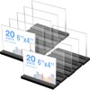 Tellingyou 20 Pack Horizontal Acrylic Sign Holder 6 x 4