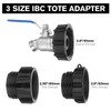 IBC Tote Water Hose Adapter, 304 Stainless Steel 1/2" NPT